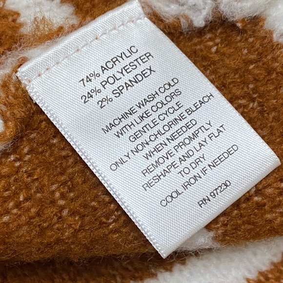 Burnt Orange Open Cardigan with Pockets - Sz S - Picture 5 of 8